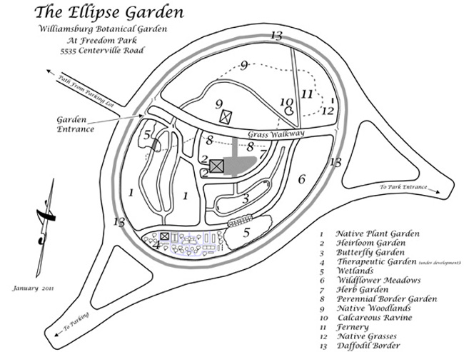Map of the Garden in the Ellipse