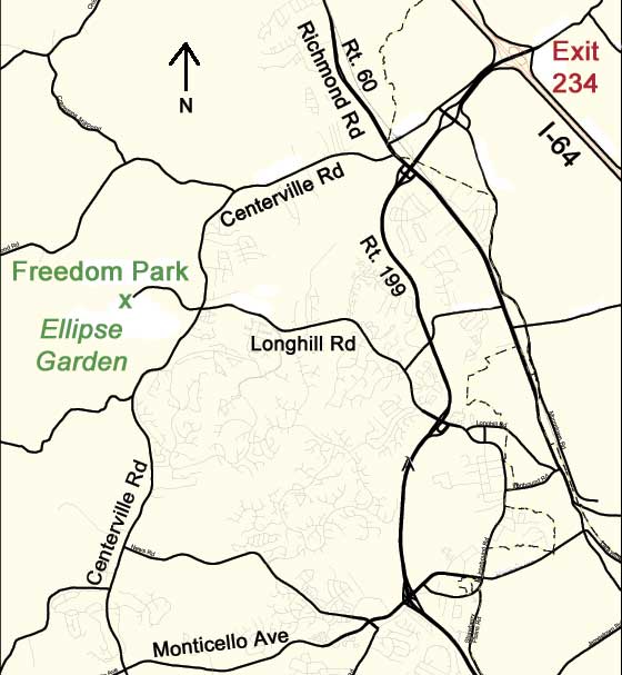 Base map of Freedom Park Area Roads