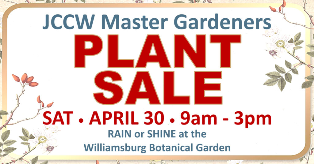 Master Gardeners Plant Sale at the WBG Williamsburg Botanical Garden